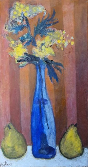 Maria Collin (b. 1942), Bouquet with pears, 2005
