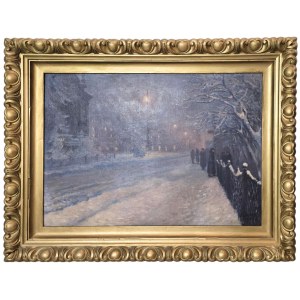 Soter Jaxa-Małachowski (1867-1952), Kraków zimą, 1924