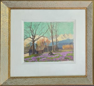 Franciszek Wójcik (1903-1984), Crocuses in the hall