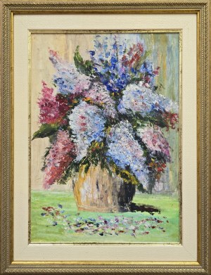 Unidentified artist, Lilacs in a vase