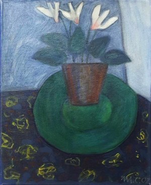 Maria Collin (b. 1942), Flowers in a pot, 2002