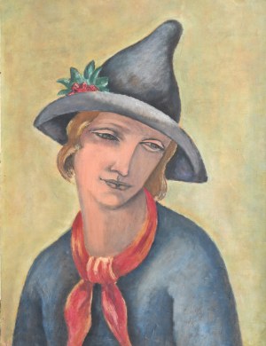 Eugeniusz Zak (1884-1926), Head of a woman, circa 1925.