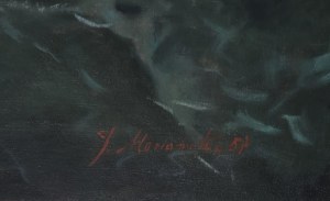 J. Marinski, The stormy sea, 1957