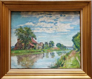 André-Léon Vivrel (1886-1976), Bridge on the Briare Canal, 1952