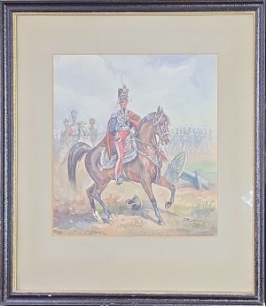 Stefan Pajączkowski (1900-1978), Prince Józef Poniatowski on horseback, 1968