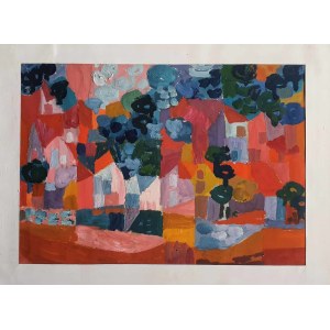 Alfred Kłosowski (1927-2020), Pejzaż à la Paul Klee, 1956