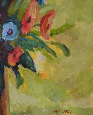 Slawomir Mieleszko (1938-2021), Bouquet with poppies, 2002