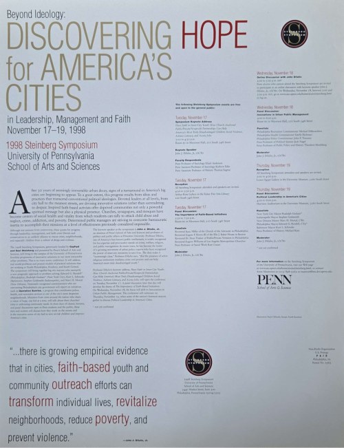 Rafał Olbiński (ur. 1943), Discovering Hope for America's Cities, 1998