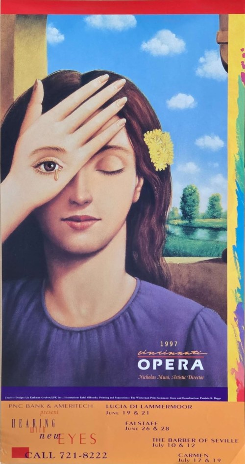 Rafał Olbiński (ur. 1943), Hearing with New Eyes, 1997