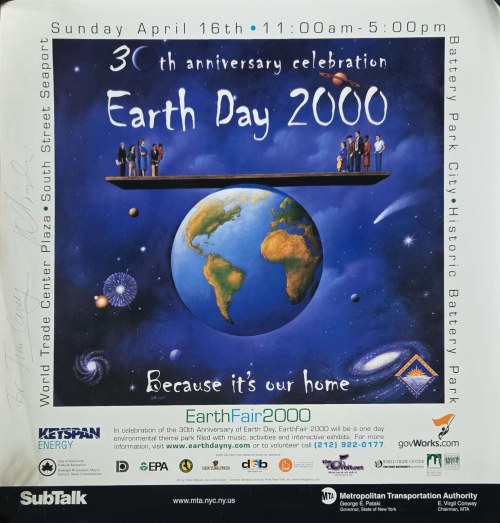 Rafał Olbiński (ur. 1943), Earth Day 2000 (z odręcznym podpisem i dedykacją dla Jima Carreya)