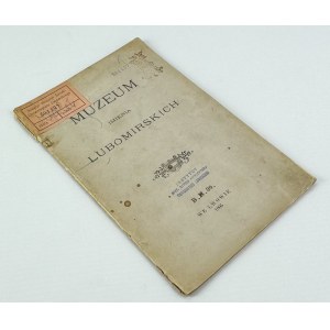 Muzeum imienia Lubomirskich - Lwów 1905 [pieczęć Uniwersytetu Lwowskiego]
