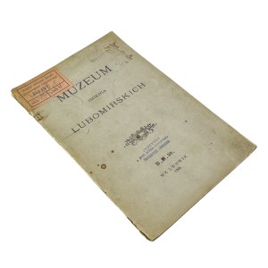 Lubomirski Museum - Lviv 1905 [seal of the University of Lviv].