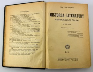 CHRZANOWSKI Ignacy - Historia literatury Niepodległej Polski - Warszawa 1918