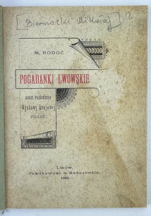 RODOĆ M. - Pogadanki l Lviv - Lviv 1895 [Mikolaj Biernacki].