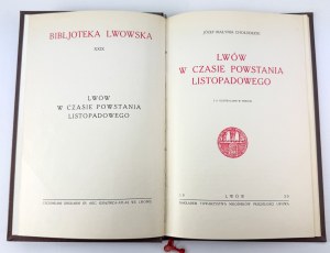 CHOŁODECKI Józef - Lviv during the November Uprising - Lviv 1930 [ex-libris by Andrzej Jaworski].