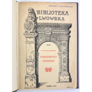 JAWORSKI Franciszek - Uniwersytet Lwowski - Lwów 1912