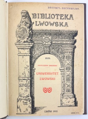 JAWORSKI Franciszek - Lviv University - Lviv 1912