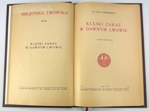 CHAREWICZOWA Łucja - Klęski zarazy w dawnym Lw - Lviv 1930 [ex-libris by Andrzej Jaworski].
