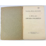 MAŁYSZKO Adolf - Uwagi Oficera Polskiego - Warszawa 1925