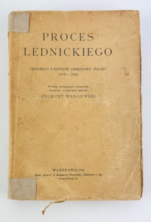 WASILEWSKI Zygmunt - Lednicki trial - Warsaw 1924