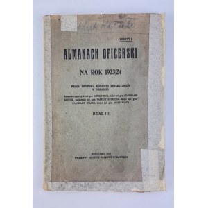 FIRICH Karol - Almanach oficerski na rok 1923/24 - Warszawa 1923