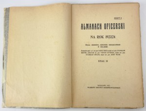 FIRICH Karol - Almanach oficerski na rok 1923/24 - Warsaw 1923