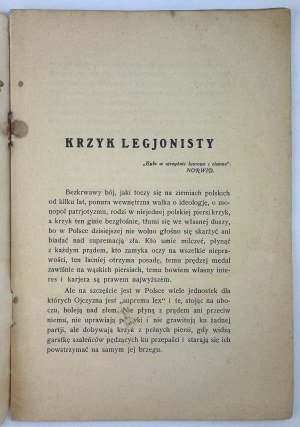 PASZKOWSKI Kazimierz - The cry of a legionnaire - Warsaw 1930