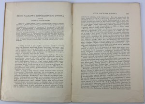 MAŃKOWSKI Tadeusz - Życie naukowa współczesnego Lviv - Warsaw 1934