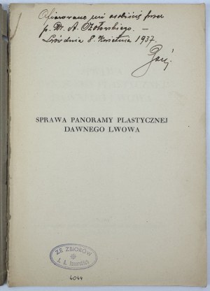 CZOŁOWSKI Aleksander - The case of the plastic panorama of old Lviv - Lviv 1937