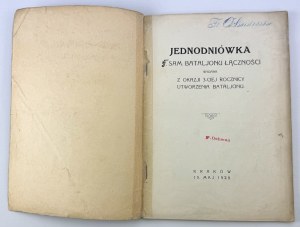 One day's issue of the 5th Sam. Communications Battalion issued on the Occasion of the 3rd Anniversary of the Establishment of the Battalion - Krakow 1929.