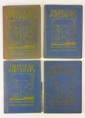 Infantry Review. Set of 4 notebooks - Warsaw 1928-1932