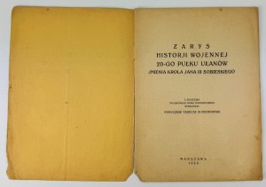 20 Ulan Regiment named after King Jan II Sobieski - Outline of the Military History of the Polish Regiments - Warsaw 1929.