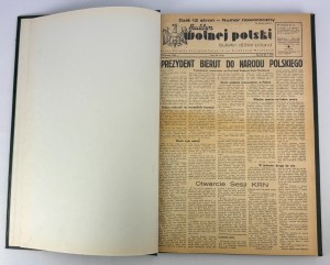 [Anders Army - NSZ Bands, propaganda, resettlement] Bulletin of Free Poland. The magazine of the Union of Polish Patriots in the Middle East - Tel-Aviv 1946