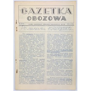 Gazetka obozowa. Pismo Żołnierzy Ośrodka Zapasowego B.S.K - 28.I.1941 [Palestyna, Latrun]