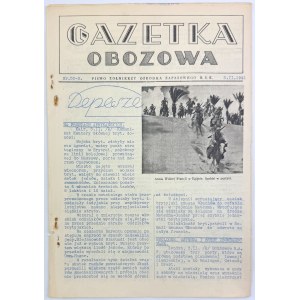 Gazetka obozowa. Pismo Żołnierzy Ośrodka Zapasowego B.S.K - 3.II.1941 [Palestyna, Latrun]