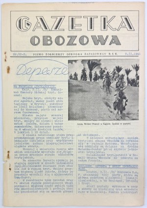 Camp Gazette. Writings of the Soldiers of the Bacup Center of the B.S.K - 3.II.1941 [Palestine, Latrun].
