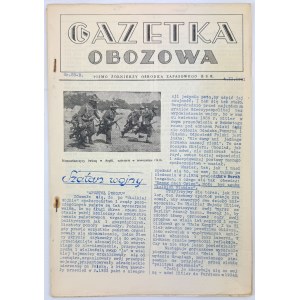 Gazetka obozowa. Pismo Żołnierzy Ośrodka Zapasowego B.S.K - 4.II.1941 [Palestyna, Latrun]