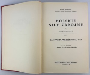 Polskie Siły Zbrojne w drugiej wojny światowej. T.I part 2 - London 1959