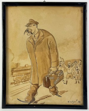 LESKI W. - Caricature of Jozef Pilsudski - 1932
