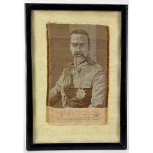 Żakard patriotyczny z wizerunkiem Józefa Piłsudskiego