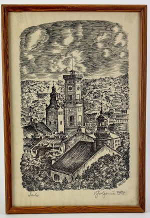 Linocut - View of Lviv - 1987 [Lviv].
