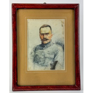 Portret Józefa Piłsudskiego - Akwarela