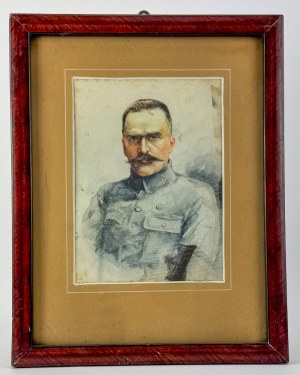 Portrait of Józef Piłsudski - Watercolor
