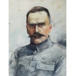 Portret Józefa Piłsudskiego - Akwarela