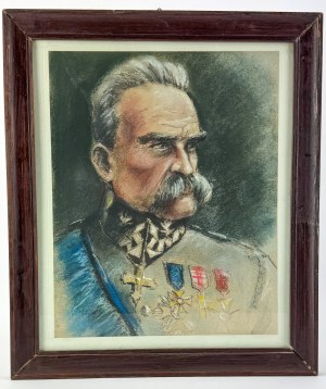 Portrait of Józef Piłsudski - Pastel