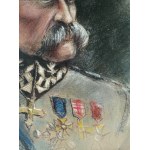 Portret Józefa Piłsudskiego - Pastel