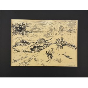 STOBIECKI Karol (1908-1970) - Czołgi II [tusz, papier]