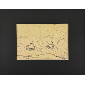 STOBIECKI Karol (1908-1970) - Cykl Poligon. Czołgi II [tusz, papier]