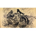 STOBIECKI Karol (1908-1970) - Na pozycji [tusz, papier]