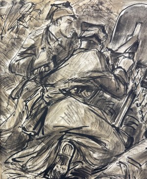 STOBIECKI Karol (1908-1970) - Cycle I Army. Long Series [ink, paper].